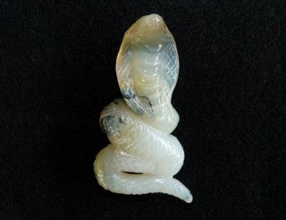 Mysterious" Auspicious Jade Snake Carving #8