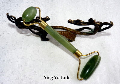 "Yang" High Qi Energy Dark Green Chinese Jade Double Roller (RollYang)