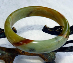 "Personal Power" Deep Yang Chinese Jade Bangle 53.5mm (NJ2198)