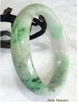 Vintage Imperial Green Veins Grade A Jadeite Jade Bangle Bracelet 57.5mm (JHBB277)