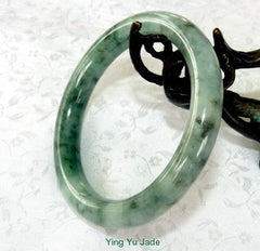 Sale-Estate Vintage Classic Round Burmese Jadeite Grade A Bangle Bracelet 56mm (TI-1293)