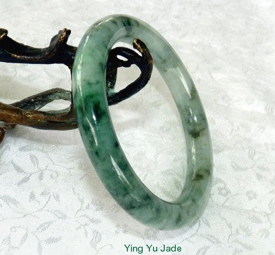 Sale-Estate Vintage Classic Round Burmese Jadeite Grade A Bangle Bracelet 56mm (TI-1293)