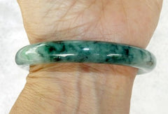 Sale-Estate Vintage Classic Round Burmese Jadeite Grade A Bangle Bracelet 56mm (TI-1293)