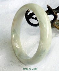 Vintage Estate Pre-Owned Tiny "Mysterious" Color  Veins Jadeite Jade Bangle 59mm (TI-2778)
