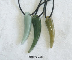 Auspicious Rare "Tiger Tooth" Jade Pendant (P-808)