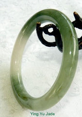 Vintage Qing Dynasty Classic Round Jadeite Bangle Bracelet 54.8mm (V-1208)