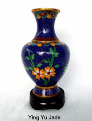 Exquisite  Vintage Chinese Cloisonne and Brass Vase