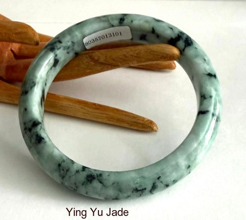 Sale New Listing "Ying and Yang" Balancing Powerful Qi Burmese Jadeite bangle Bracelet 59mm   (3101)