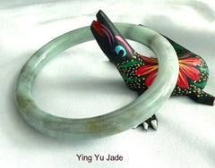 Sale-New Listing "Bliss on Your Wrist" Burmese Jadeite Grade A Bangle Bracelet 63 mm + Certificate (5017)