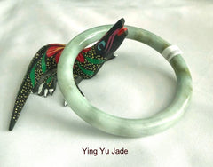 Sale-New Listing "Bliss on Your Wrist" Burmese Jadeite Grade A Bangle Bracelet 63 mm + Certificate (5017)