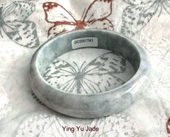 Sale - New Listing "Powerful Woman" Burmese Jadeite Grade A Bangle Bracelet  58.5 mm+ Certificate (7943)