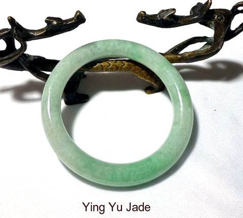 Sale-New Listing "Good Green" Classic Round Burmese Jadeite Bangle Bracelet 58 mm + Certificate (BB-C-3005)