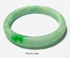 Sale-New Listing Varied Shades of Green Burmese Jadeite Bangle Bracelet Grade A t 68 mm +Certificate  (BB-C-3006)