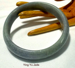 Sale-New Listing-"Shades of Gray" Burmese Jadeite Bangle Bracelet 58 MM (BB3010)