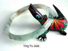 Sale-New Listing "Body, Mind and Spirit" Rare Chinese Jade Bangle Bracelet 72mm {BB3021)