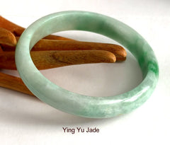 Sale-New Listing  "Balancing Yin and Yang" Burmese Jadeite Bangle Bracelet Grade A 68mm (BB3025)