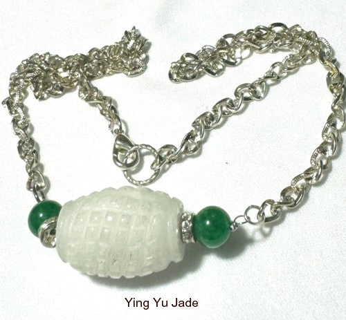 Sale-New Listing-"Roll on Forever" Jade Necklace and Chain (NJNeck60)