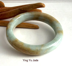 Sale New Listing  "Happy Healthy Body Mind Spirit" Chinese Jade Bangle Bracelet 58 mm (NJ2786)