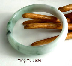 Sale: New Listing  "Yin and Yang" Balancing Chinese Jade Bangle Bracelet 72.5 mm (NJ2783)