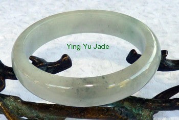 "Calm Your Spirit "Smoky Hues" Old Mine Jadeite Bangle Bracelet 57.5mm (BB2683)