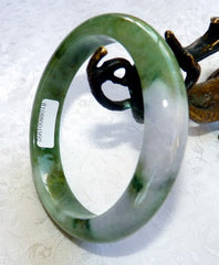 Green and Lavender Burmese Jadeite Bangle Bracelet 61 mm + Certificate (4993)