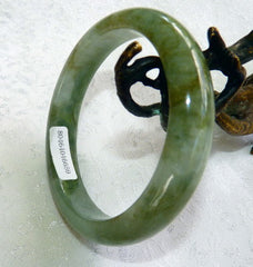 Good Green All Around Burmese Jadeite Bangle Bracelet 55 mm Grade A + Certificate (659)
