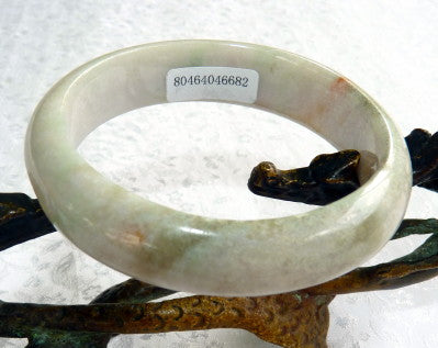"Endlessly Interesting" Burmese Jadeite Bangle Bracelet 52 mm Grade A + Certificate (682)
