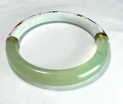 Estate Vintage Jade Cloisonne Bangle Bracelet 62 mm (TI602)
