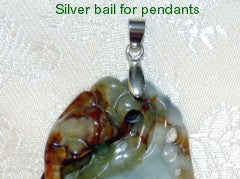 "Birds and Bamboo" Large Clear  Crystal Pendant (CP51)