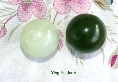Pair Jade "Yin Yang" Ben Wa Kegel  Yoni Balls  (Undrilled)
