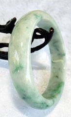 Imperial Green Veins Old Mine Vintage Jadeite Bangle Bracelet 58.5mm (BB2576)