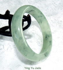 Luminous Translucent with Green Veins Burmese Jadeite Jade 56.5mm Bangle Bracelet (BB2655)