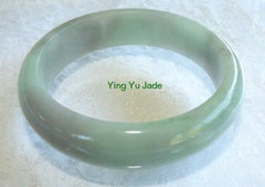 Green with Gray Hues Old Mine Jadeite Bangle Bracelet 58mm (BB2695)