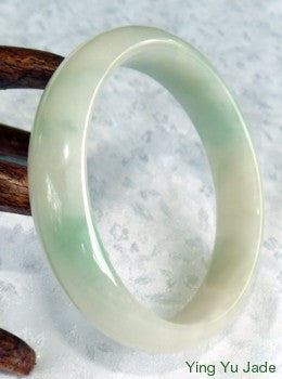 linda le dec 20 "Glowing" Precious Old Mine Lao Pit Jadeite Bangle 57.5mm (BB2703)