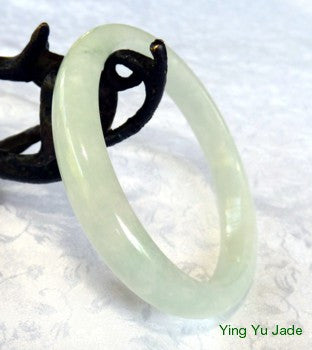 1301 7/16 Glowing "Peaceful Spirit" Old Mine Lao Pit Jadeite Bangle 57.5mm (BB2722)