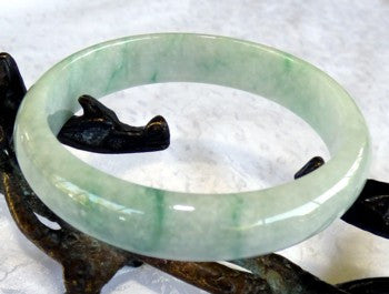 Precious Imperial Green Veins Old Mine  Jadeite Bangle Bracelet 56.5mm (BB2725)