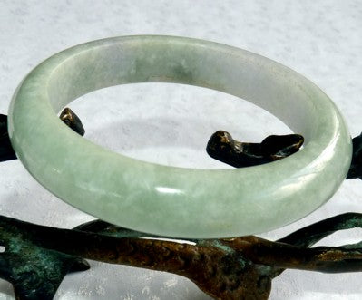 "Earthy" Genuine Jadeite Burmese Jade Bangle Bracelet 56.5mm (BB2828)
