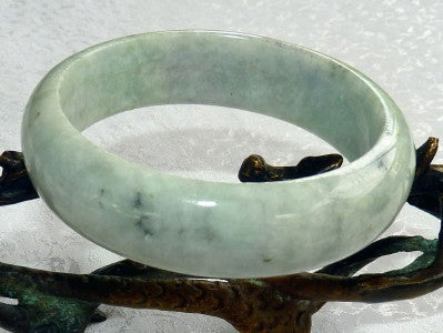 Classic Traditional Burmese Jadeite "Old Mine" Bangle Bracelet Grade A 60mm (BB2926)