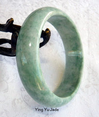 "Good Green" Genuine Natural Burmese Jadeite Bangle Bracelet 59 mm (BB2936)