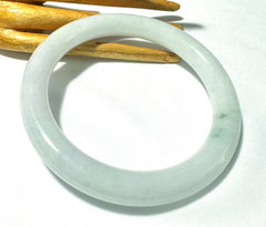 "Kiss of Hong" Large Round Burmese Jadeite Bangle Bracelet 73.5 mm (BB2962)