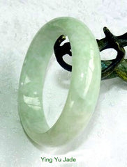 Icy Cold Yin Soft Green Burmese Jadeite Bangle Bracelet "Cuff Style" 57mm (BB3153)