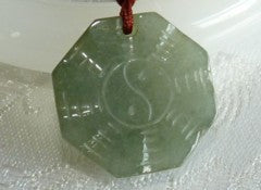 Warm Green  Burmese Jadeite "Dao" Pendant (BJP853)