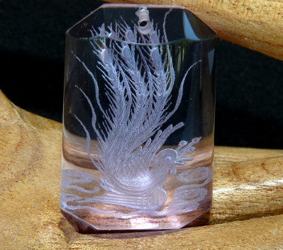 "Blessed Phoenix" Lavender Chinese Crystal Pendant (CP-250)