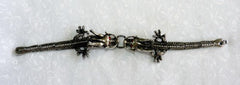 Double Red Eyed Silver Dragon Bracelet-Ying Yu's Jewelry Box