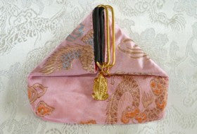 Chinese Silk "Frog" Pouch-Pink