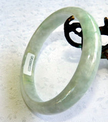 "Classic Green" Color Burmese Jadeite Grade A Bangle Bracelet 66 mm + Certificate (G3223)