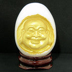 White Jade Buddha Egg "Spiritual Compassion"