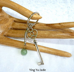 Jade Key Ring Key Chain Genuine and Natural Jade