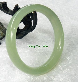 Sale-"Large/Men's "Modern" Chinese Jade Bangle 69 mm (NJ-2659)