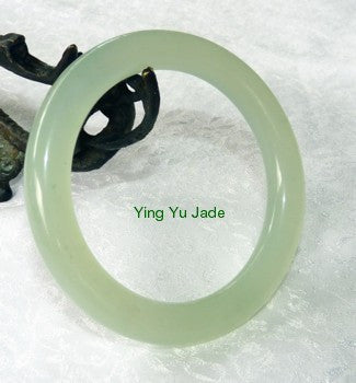 Classic Traditional Round Chinese Jade Bangle Bracelet 56mm (NJ888-56)